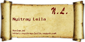 Nyitray Leila névjegykártya